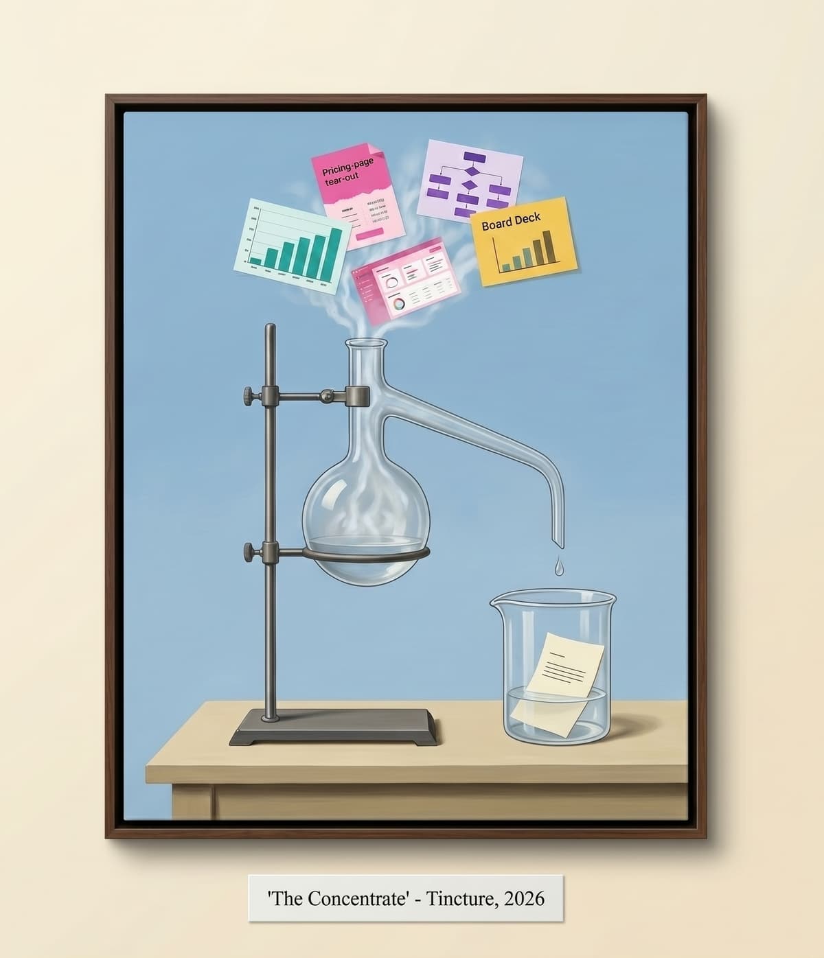 The Distillation — editorial illustration for The Concentrate newsletter